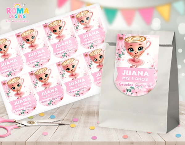 Producto - Etiquetas bolsita Ballerina Cappuccina