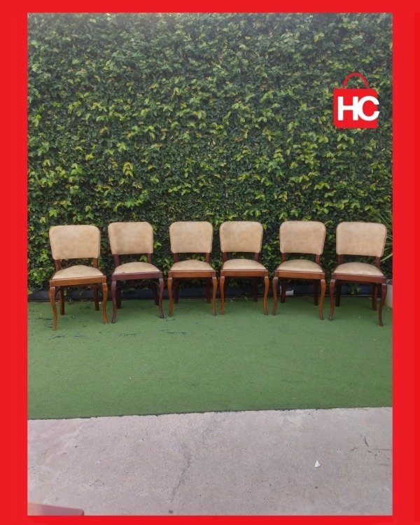 Producto - Juego de 6 Sillas de Madera - Calidad para tu Comedor