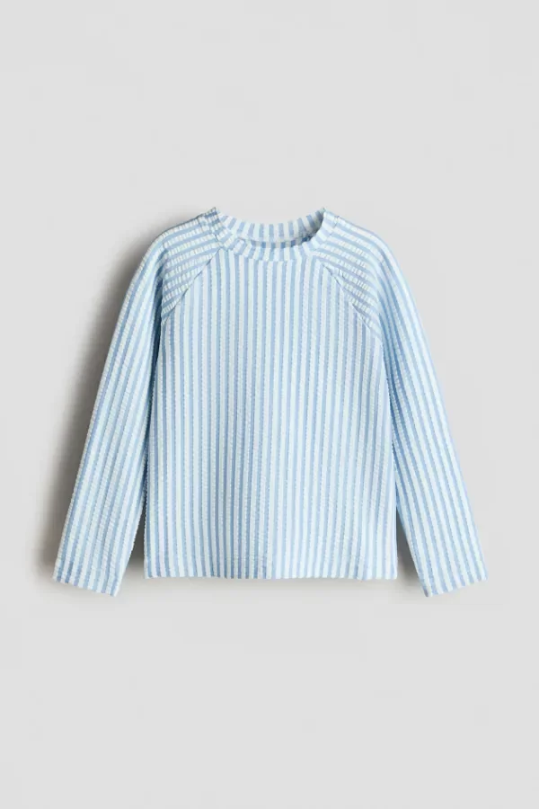 Producto - Remera protección UV 50 HyM rayas celestes - 0