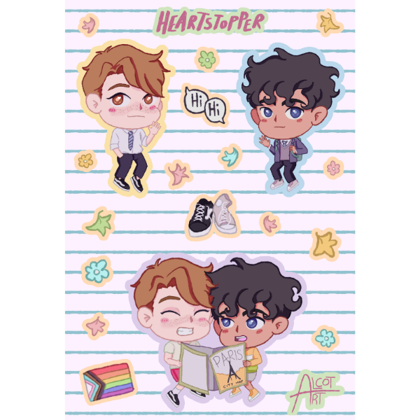 Producto - Planchitas de Stickers - Heartstopper