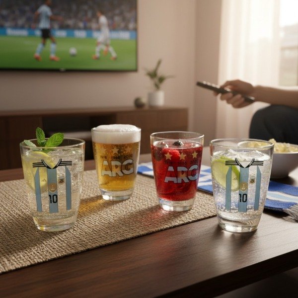 Producto - Set de 4 vasos de vidrio Durax 400 ml Selección Argentina - 0