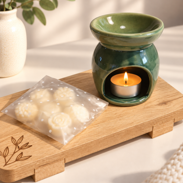 Producto - Combo Bienestar - Hornito + Vela de noche + wax melts - 5