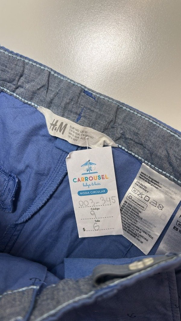 Producto - Bermuda de vestir azul con anclas HyM 8 años - 4