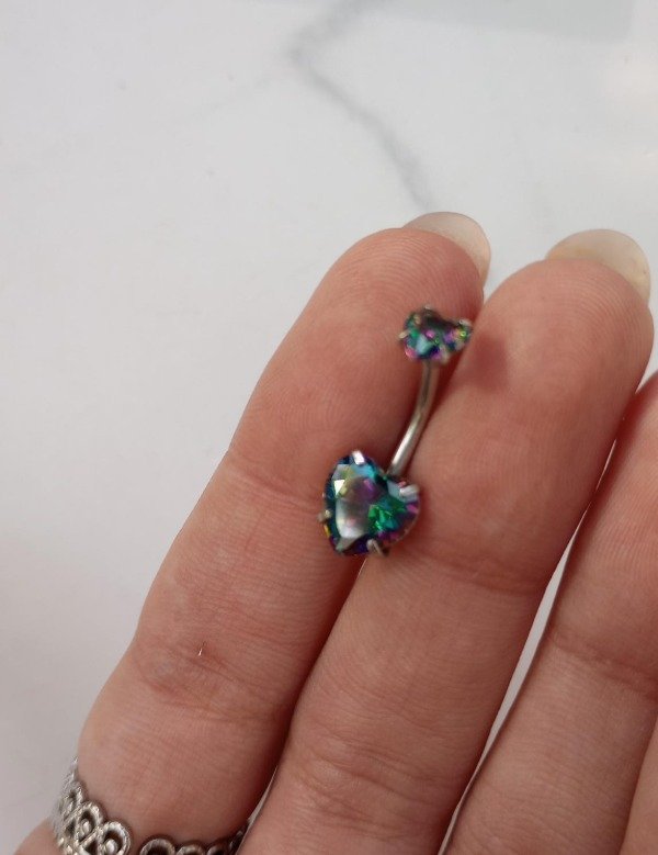 Producto - Piercing Ombligo Corazón - Tornasolado 1 - 1