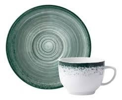 Producto - ESFERA TAZA TE C/PLATO VERDE SCHMIDT