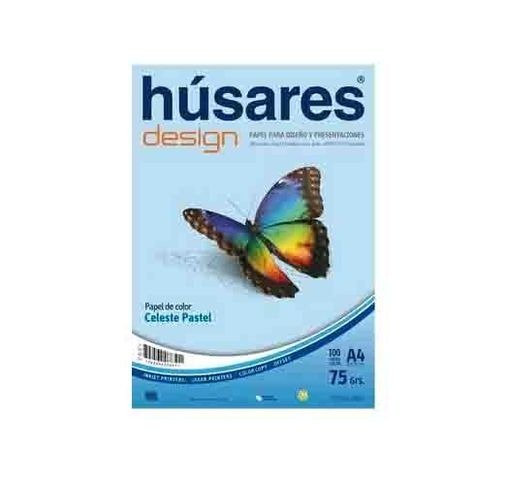 Producto - RESMA A4 75GRS/M2 100 HOJAS DESIGN CELESTE HUSARES