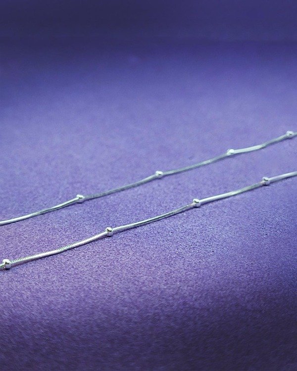 Producto - C 342 - Cadena de Plata 925 - Clapton con bolitas - 40 cm