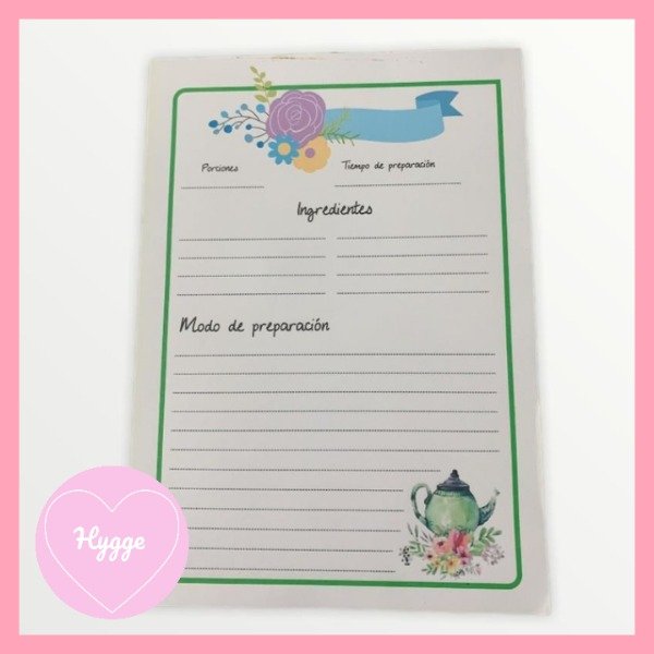 Producto - ANOTADOR DE RECETAS