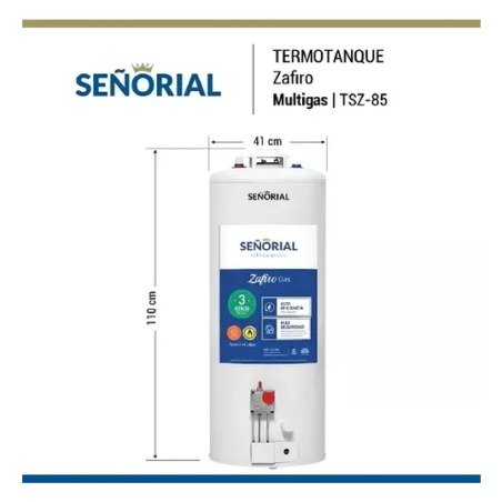 Producto - TERMOTANQUE SEÑORIAL A GAS 85LTS CARGA SUPERIOR