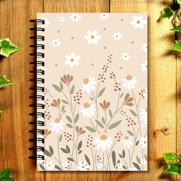 Producto - ECO CUADERNO - "Margaritas" 80 Hojas de 15x21 cm