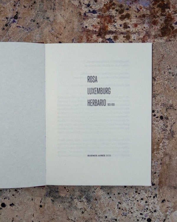 Producto - ROSA LUXEMBURG, HERBARIO - BUCH WALD EDITORIAL - 1