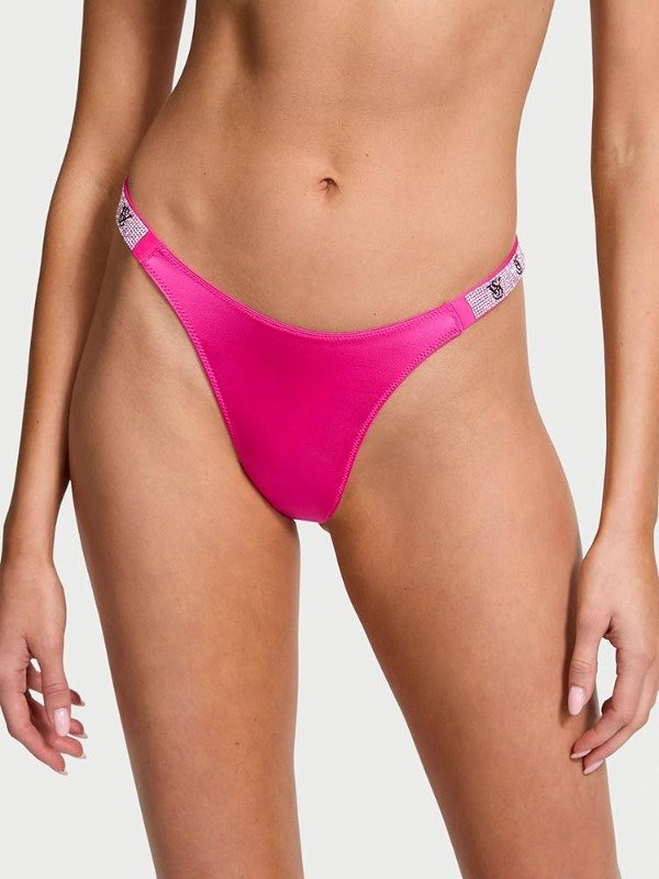 Producto - COLA LESS VERY SEXY BOMBSHELL LOGO SHINE STRAP PANTY ROSA - Victoria's Secret