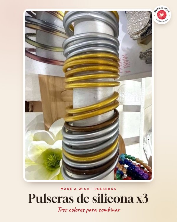 Producto - Pulseras de silicona x3 - 0