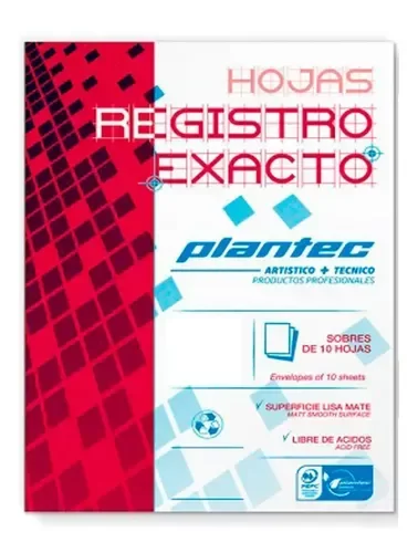 Producto - Hojas registro exacto Plantec 210 grs