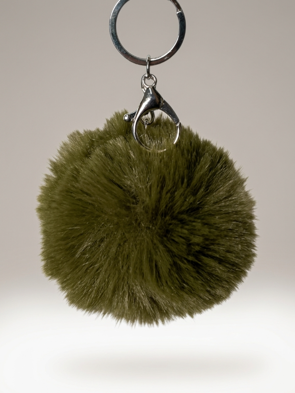 Producto - Llavero Pompom Verde musgo