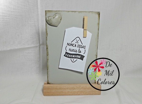 Producto - Porta Notas con moldura color gris suave