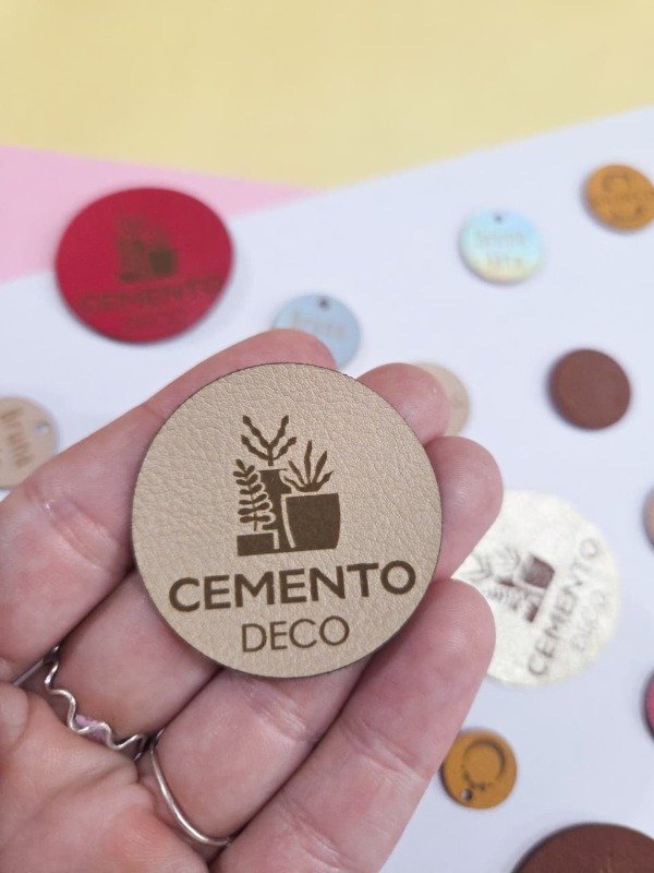 Producto - Etiquetas de Eco-cuero REDONDAS