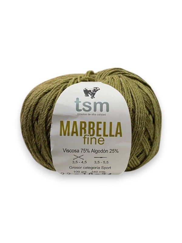 Producto - HILADO MARBELLA 8/3 FINE X 100 GRS - 22 VERDE OLIVA