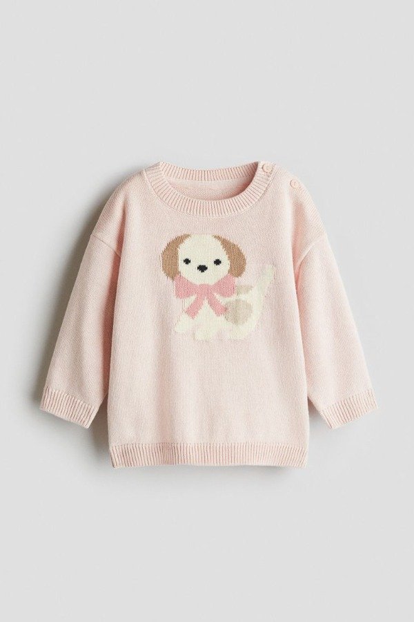 Producto - Sweater HyM perrito rosa beba - 0