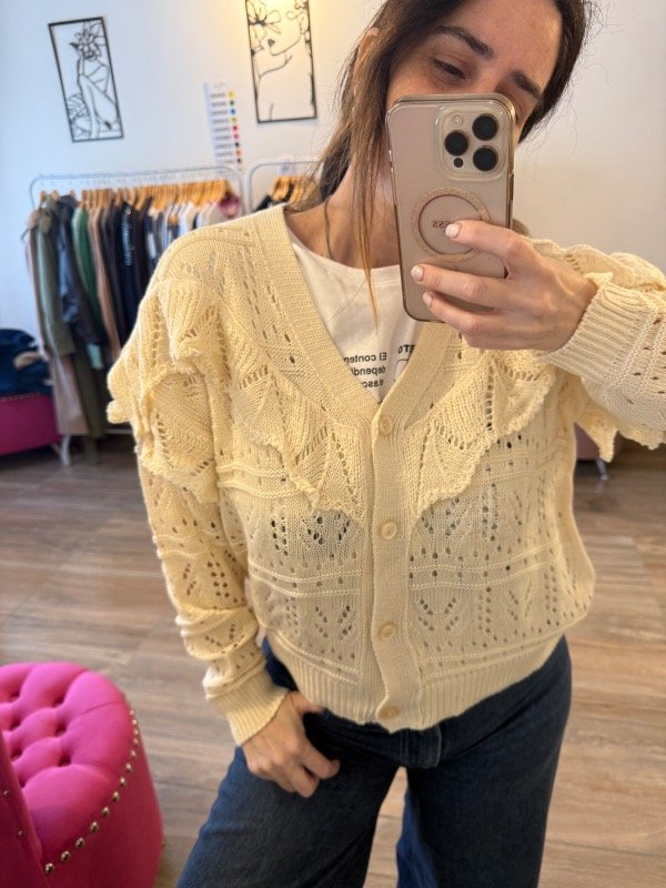 Producto - Saco Nerea de hilo color crudo