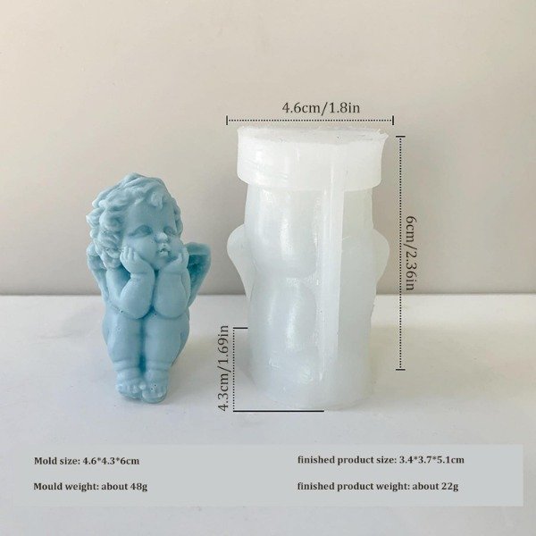 Producto - Molde Silicona Angelito x1 Ideal P/ Velas (13H10)