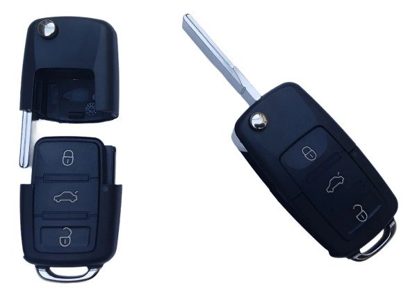 Producto - CARCASA VW NAVAJA 3 BOTONES DESMONTABLE HU66