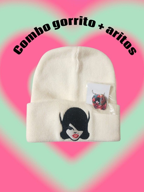 Producto - Combo gorrito de lana mas aritos los piojos 11