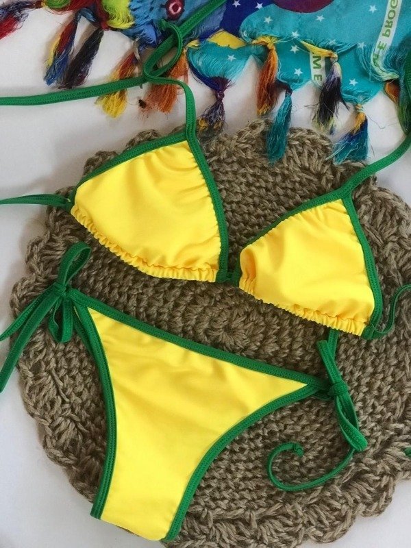 Producto - BIKINI BRASIL AMARILLO TIRITAS/ COLA LESS