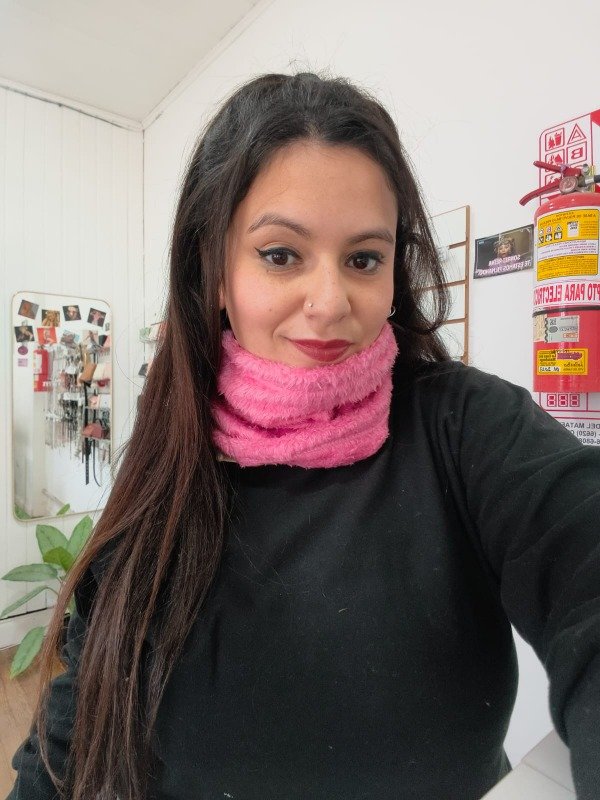Producto - Cuellito peluche rosa