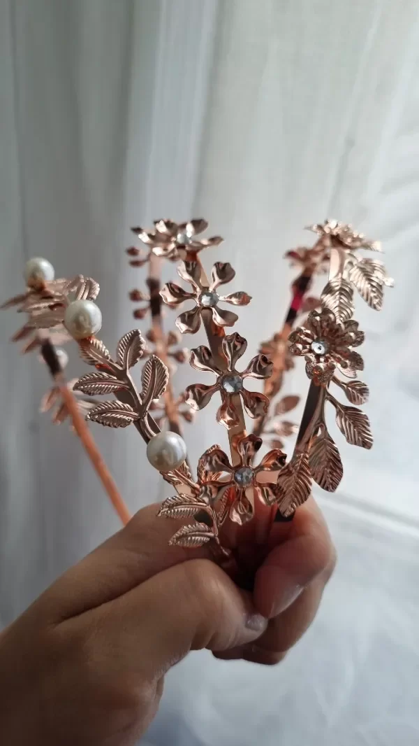 Producto - Vinchas metálicas flores cobre