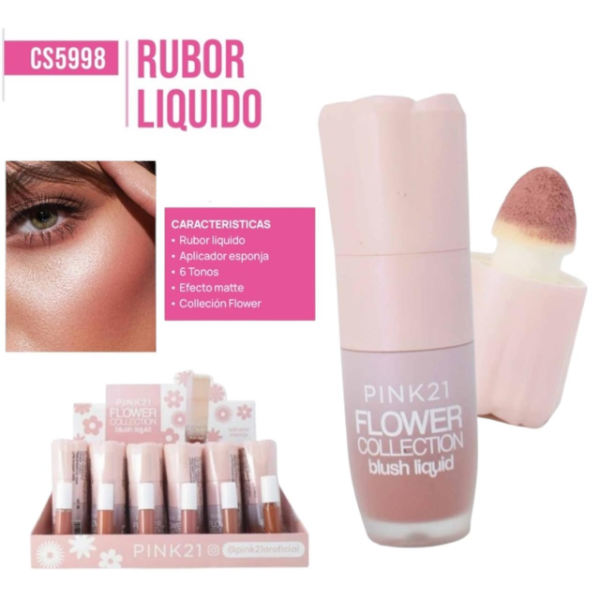 Producto - Rubor líquido con esponja PINK 21