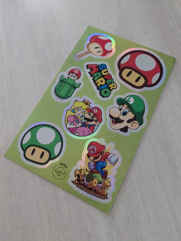 Producto - Planchitas de stickers - Mario Bros