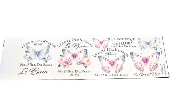 Producto - Láminas Transfer UV LE BAIN MARIPOSAS