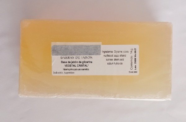 Producto - Base jabon glicerina cristal vegano