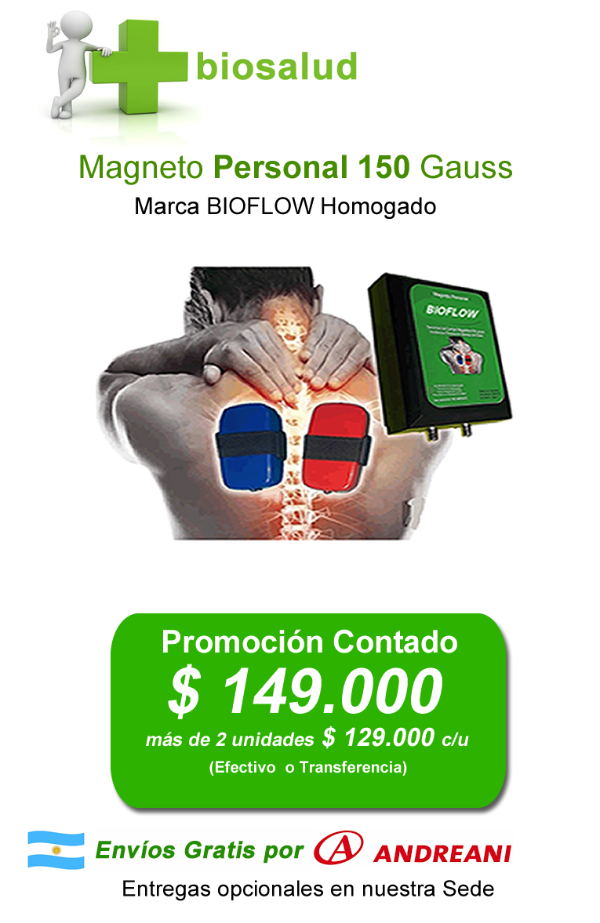 Producto - Magneto Bioflow Personal 150 gauss con dos solenoides Planos