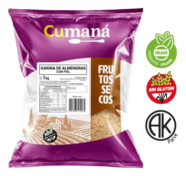 Producto - Harina de almendra con piel PURA 1 kilo