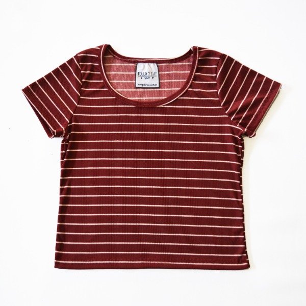 Producto - Remera Nadia Rayado Bordo