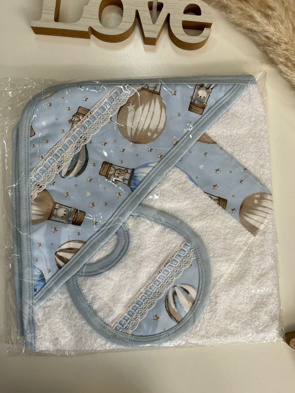 Producto - Set toalla 3 piezas Celeste - COD 428