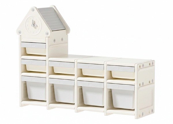 Producto - CAJONERA RELOJ DE 9 COMPARTIMENTOS BLANCO/BEIGE