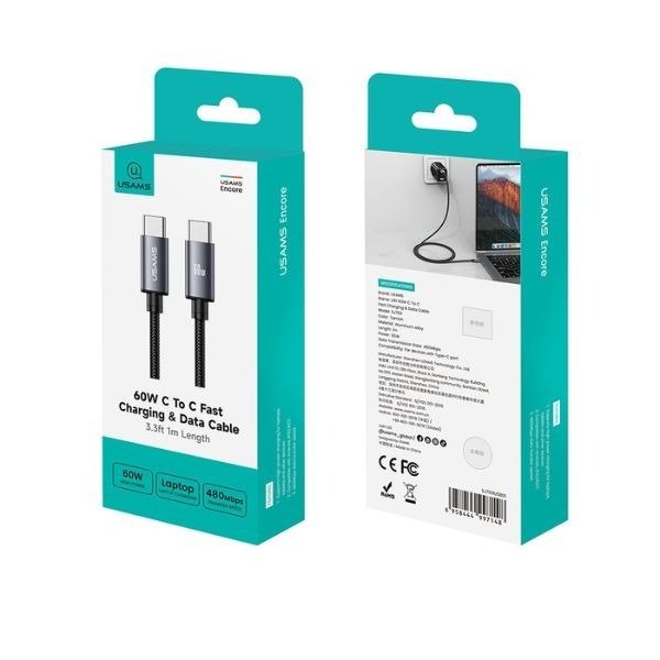 Producto - CABLE USAMS - SJ780USB01 - TIPO C A TIPO C CARGA RAPIDA 60W "USAMS" - 4