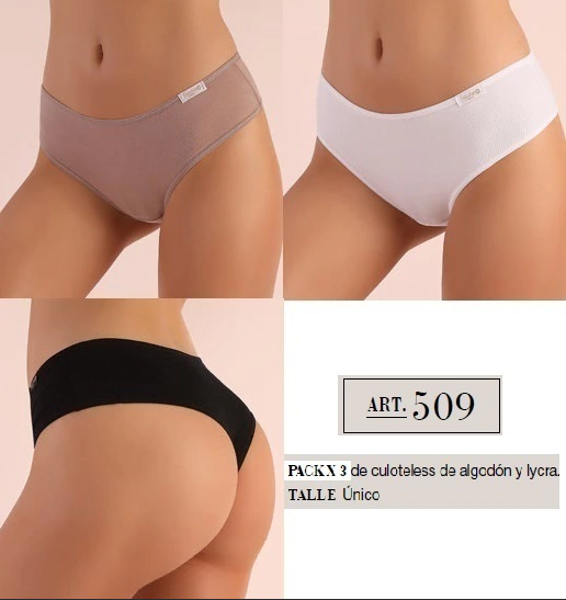 Producto - PACK X 3 CULOTELESS de ALGODON