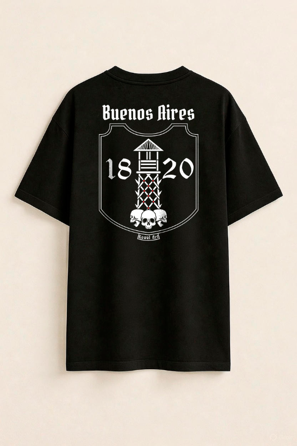 Producto - Escudo de la provincia de Buenos Aires (Oversize Unisex Negra Dorsal)