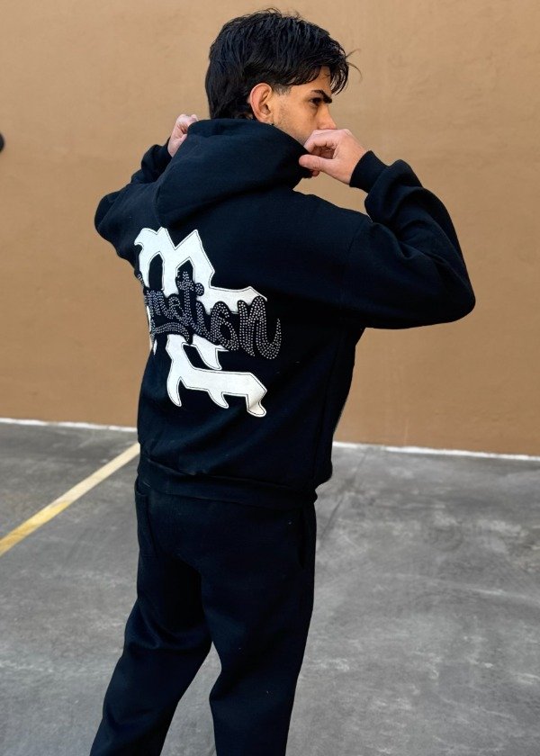 Producto - Campera Mixed Emotion Angelito Negra - 1