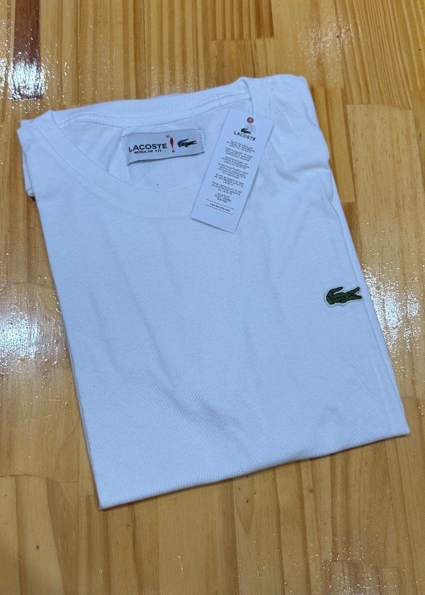 Producto - Remera Lacoste Lisa Blanca L y XL