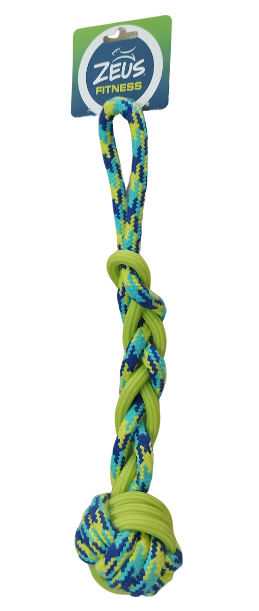 Producto - Zeus Pelota Con Soga Trenzada Larga