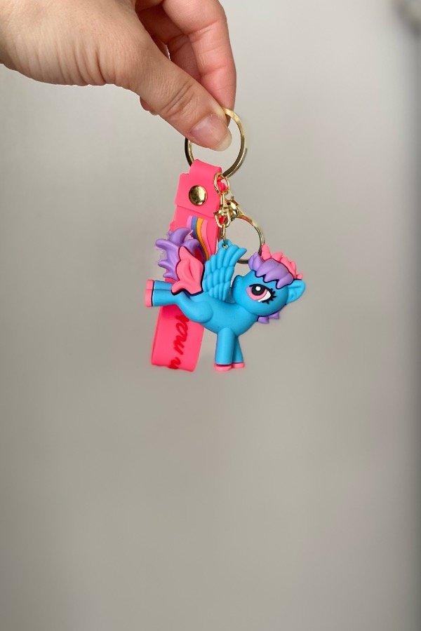 Producto - Llavero pony celeste