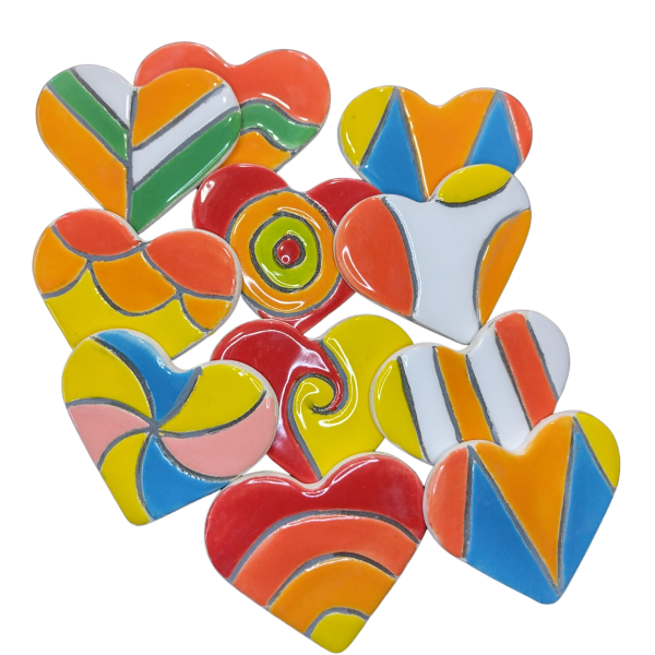 Producto - Formas de ceramica - Corazon decorado