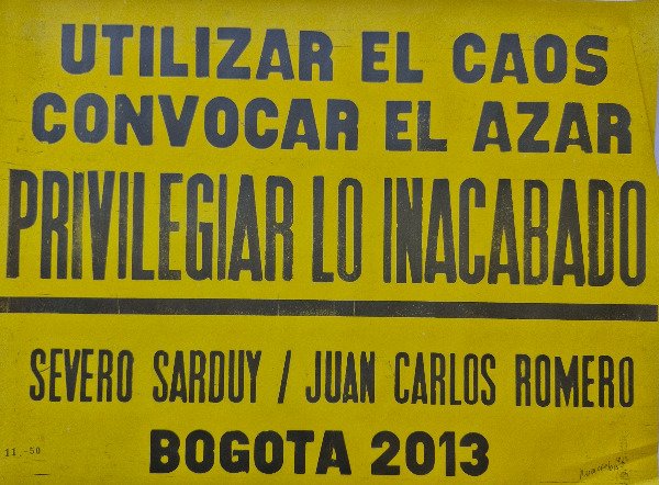 Producto - Romero, Juan Carlos - Privilegiar lo inacabado (afiche original)