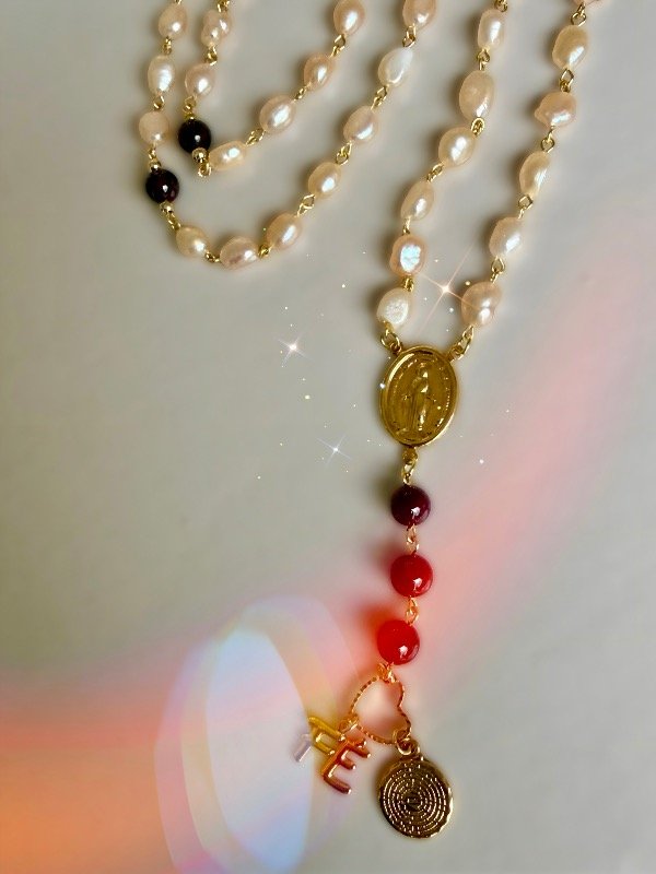 Producto - Rosario Perlas y granate - 10
