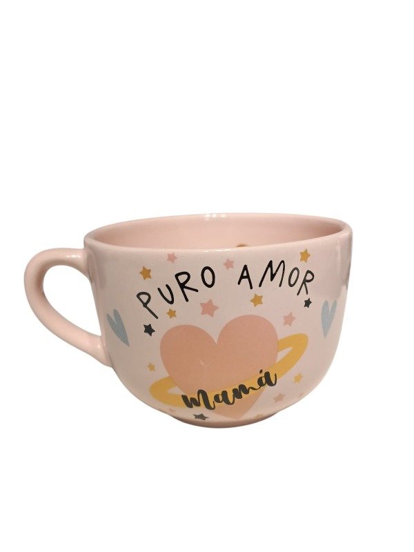 Producto - Tazon rosa puro amor mama